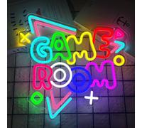 Insegna al neon per sala giochi, a forma di gamepad, con bordo in acrilico, alimentata tramite USB, con interruttore on/off dimmerabile, per camera da letto, grotte degli uomini, club, decorazione