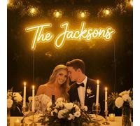 Insegna al neon personalizzata, luci al neon a LED personalizzate per matrimoni, bar, decorazione per saloni di studio, cartello al neon da parete (25,4 cm a 61 cm), decorazione per eventi di festa