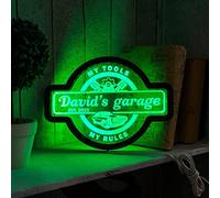 Insegna al neon personalizzata per garage, Garage Light Up Sign, Garage Led Sign, Garage Nome Neon Sign, Cartello Garage personalizzato per gli uomini, Decorazione della parete del garage