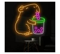 Insegna al neon Tè al latte per insegna per neon per alimentazione per USB luminosità regolabile per luci per 38cmx38cm