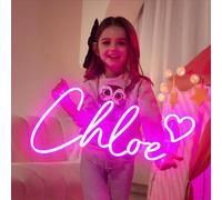 Insegna al scritte neon personalizzata, scritta led personalizzabile insegna luminosa per da parete decorazione camera da letto matrimonio compleanno festa negozio nome luci logo regalo