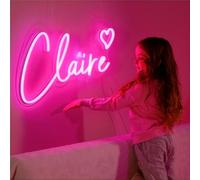 Insegna al scritte neon personalizzata, scritta led personalizzabile insegna luminosa per da parete decorazione camera da letto matrimonio compleanno festa negozio nome luci logo regalo