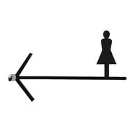 Insegna Bagno Bifacciale for Uomini E Donne Per Spazi Pubblici | Guida alla freccia for WC Piastra Sigange Scheda guida for WC Piastra montata lateralmente(TypeI)