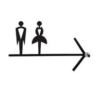 Insegna Bagno Bifacciale for Uomini E Donne Per Spazi Pubblici | Guida alla freccia for WC Piastra Sigange Scheda guida for WC Piastra montata lateralmente(TypeB)