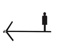 Insegna Bagno Bifacciale for Uomini E Donne Per Spazi Pubblici | Guida alla freccia for WC Piastra Sigange Scheda guida for WC Piastra montata lateralmente(TypeJ)