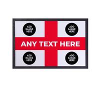 Insegna Con Crest D'Inghilterra Design - Tappetino Personalizzato - 60cm x 40cm