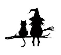 Insegna da giardino del gatto stregone - Decorazione di Halloween | Segni di metallo impermeabili per cortile, di metallo, e gatto, decorazione all'aperto di Halloween