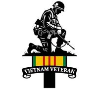 Insegna Da Giardino Veterano Decorazione Commemorativa Soldato Caduto | Commemorativi Da Giardino Per Esterni Balconi Terrazze Vialetti Sentieri Casali Portici Cortili Primavera Natura