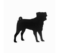 Insegna Da Parete A Forma Di Cane Pug Arte Da Parete Targa Per Canile In Nero