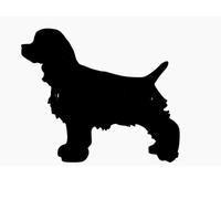 Insegna Da Parete A Forma Di Cocker Spaniel Arte Da Parete Targa Per Canile Nera