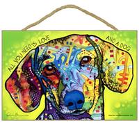 Insegna Dachshund - Tutto Ciò Di Cui Hai Bisogno È Amore E Un Cane 7 X 10,5
