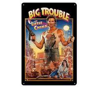 Insegna di latta poster in metallo Big Trouble In Little China Movie - piatto...