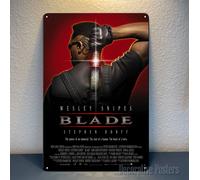 Insegna di latta poster in metallo film Blade Wesley Snipes 20x30 cm targa da...