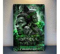 Insegna di latta poster in metallo film Predator Arnold Schwarzenegger - pias...