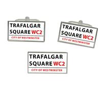Insegna Di Trafalgar Square Gemelli Rettangolari E Set Spilla Per Cravatta