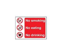 INSEGNA, DIVIETO DI FUMARE, BERE, MANGIARE, PLASTICA RIGIDA, 13012K