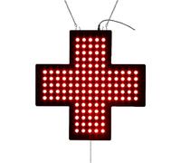 Insegna Farmacia a LED Con Croce, Insegna Al Neon a LED Con Croce Dispensario, 30x30 Cm, 3 Modalità, Sempre Accesa, Lampeggiante E Lampeggiante Generale, Per Decorazione, Negozio Collettivo, Clinica