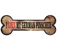 Insegna German Pinscher - Amo La Mia Ossa 3x10