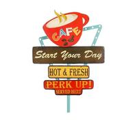 INSEGNA IN LATTA BAR PUB LOCALI CAFFE' PANNELLO ARREDO PARETI TARGA TABELLA