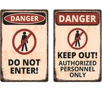 Insegna in latta FrugeL No Trespassing Set di 2 sicurezza forata da 20 cm 30 ...