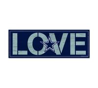 Insegna In Legno Dallas Cowboys Love 8" X 23"