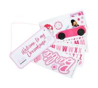 Insegna in metallo di Barbie con decalcomanie