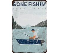 Insegna in metallo vintage con scritta "Camping Time Wild Life Adventure" e tema retrò per garage, bar, caffetteria, bagno. Dimensioni: 12 x 8 pollici.