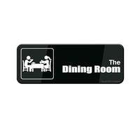 Insegna informativa in plastica acrilica con scritta "The Dining Room", 22,9 x 7,6 cm, autoadesivo, in acrilico, per porta o parete