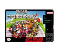 Insegna Latta Poster Metallo Videogioco Retro Super Mario Kart Nintendo 2030 cm