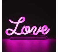 INSEGNA LED LUMINOSA DA TAVOLO LOVE