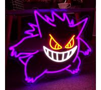 Insegna Led Neon Gengar Grande per ufficio Pokemon Decorazione a muro 36x30CM [EEK: A+++]