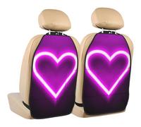 Insegna luminosa a forma di cuore,2 pezzi Tappetini per sedili auto Protezione per sedili posteriori Organizer per sedili posteriori durevoli