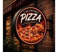 Insegna luminosa a LED bifacciale personalizzata per esterni - Insegna pubblicitaria illuminata, segnaletica a LED per esterni per aziende, saloni, bar e ristoranti, insegna luminosa con logo