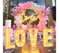 Insegna Luminosa a Led Confesion Decor Love con Lettere Luminose a Batteria, Decorazione for Feste Romantiche di Anniversari e Occasioni Speciali, Grande Insegna Luminosa con Lettere Luminose(100cm)