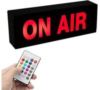 Insegna Luminosa A LED On Air, Luce Ad Aria, Montaggio A Parete E Luce Superiore, con Telecomando. Insegne al Neon On Air per Decorazioni Murali di Bar, caffè E Casa., Black