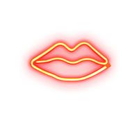 Insegna Luminosa a LED "Red Lips Glow" con effetto neon per interni