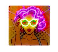 Insegna Luminosa a LED "Worw Girl Mode" con effetto neon per interni