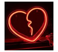 Insegna luminosa al neon Cuore spezzato per neon Led Light Love Atmosphere 30,5 cm x 35