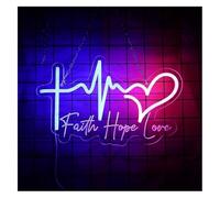 insegna luminosa al neon Decorazione per feste Fede Speranza Amore LED per luce al neon Luminosità regolabile per soggiorni
