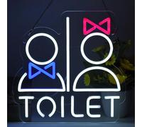 Insegna luminosa al neon per bagno, insegna al neon a LED dimmerabile USB, decorazione da parete per camera da letto, sala giochi, soggiorno, regali per feste di compleanno