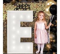 Insegna Luminosa Con Numeri E Lettere Di Grandi Dimensioni, Bianca, Pannello Decorativo In Schiuma, Pretagliata, Da 3 Piedi, For Feste, Compleanni, Anniversari(E,100cm/3.3ft)