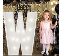 Insegna Luminosa Con Numeri E Lettere Di Grandi Dimensioni, Bianca, Pannello Decorativo In Schiuma, Pretagliata, Da 3 Piedi, For Feste, Compleanni, Anniversari(W,100cm/3.3ft)