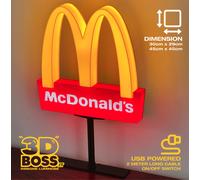 Insegna Luminosa Mc Donald's Lighted Sign LED Burger King In-N-Out Vintage Pop
