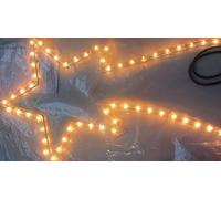 Insegna Luminosa Natale Stella Cometa In Tubo A Led Bianco 72 Luci 70X28 Cm Decori Natalizi Interno 853195