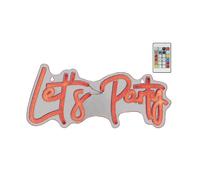 Insegna luminosa neon LED alimentazione USB - Let's Party