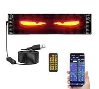 Insegna Luminosa Programmabile 90 cm Scritta LED Personalizzata Occhi LED Per Camion Pannello luminoso Auto USB Tabella Flessibile Bluetooth App Controllo Display Negozi Hotel Vetrine (90 CM)
