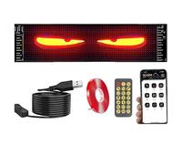 Insegna Luminosa Programmabile Scritta LED Personalizzata 37 CM Occhi LED Per Camion Pannello luminoso Auto USB Tabella Flessibile Bluetooth App Controllo Display Negozi Hotel Vetrine