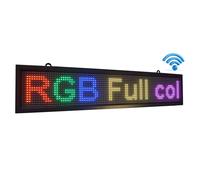 INSEGNA LUMINOSA TABELLA WIFI SCRITTA FULL COLOR RGB PROGRAMMABILE 100x20CM LED