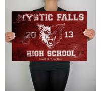 Insegna Metal Di Mystic Falls High School Vampire Diaries Damon Stefan Salvatore