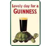 Insegna Metallica Embossed Guinness Tartaruga 30Cm X 20Cm